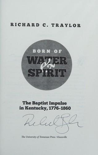 Cover for Born of water and spirit