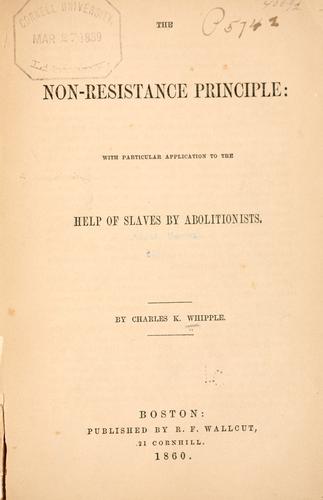 Cover for Non-resistance principle