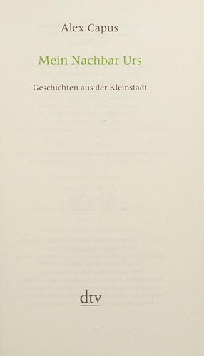 Cover for Mein Nachbar Urs