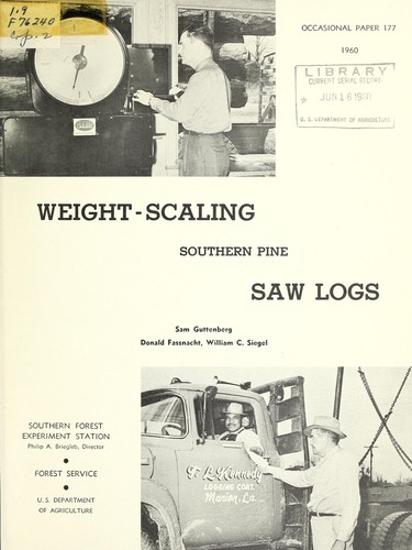 Cover for Weight-scaling southern pine saw logs