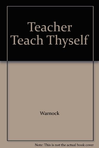 Cover for Teacher, teach thyself