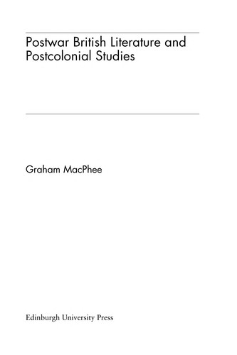 Cover for Postwar British literature and postcolonial studies