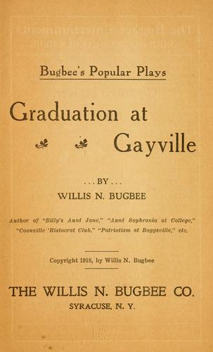 Cover for Graduation at Gayville ...