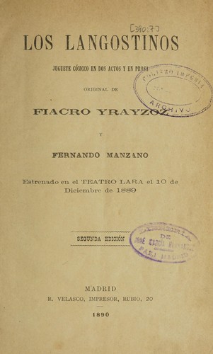 Cover for Los langostinos