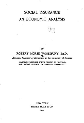 Cover for Social insurance
