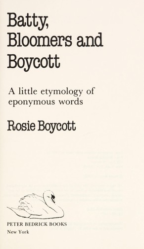 Cover for Batty, bloomers, and boycott