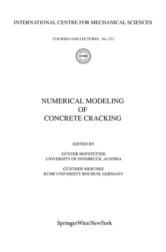 Cover for Numerical modeling of concrete cracking