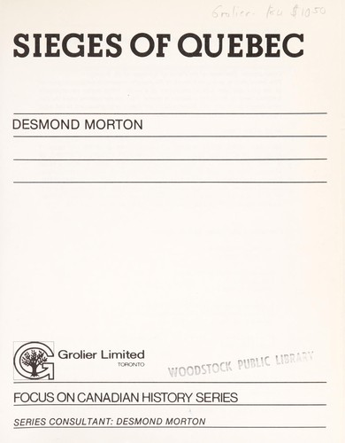 Cover for Sieges of Quebec