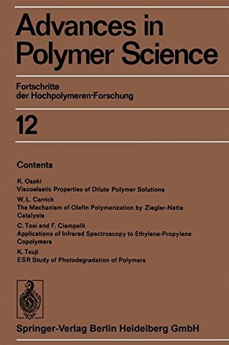 Cover for Advances in Polymer Science