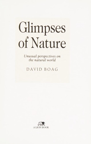 Cover for Glimpses of Nature