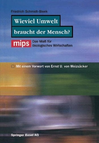 Cover for Wieviel Umwelt braucht der Mensch?: MIPS ― Das Maß für ökologisches Wirtschaften (German Edition)