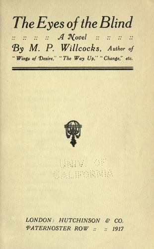 Cover for The eyes of the blind
