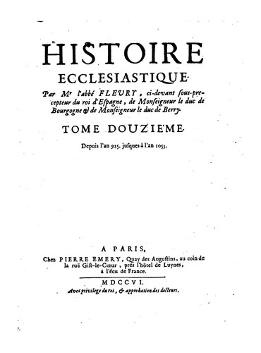 Cover for Histoire ecclésiastique