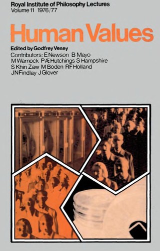 Cover for Human values