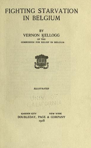 Cover for Fighting starvation in Belgium
