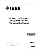 Cover for 2003 IEEE International Integrated Reliability Workshop Final Report