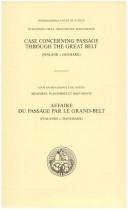 Cover for Case concerning passage through the Great Belt