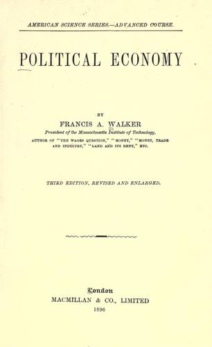 Cover for Political economy