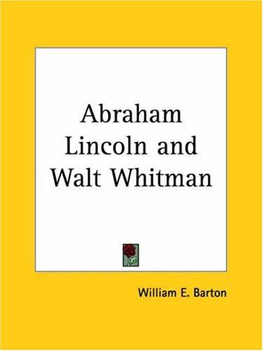 Cover for Abraham Lincoln and Walt Whitman