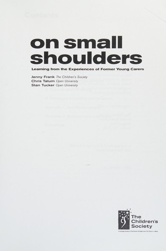 Cover for On Small Shoulders