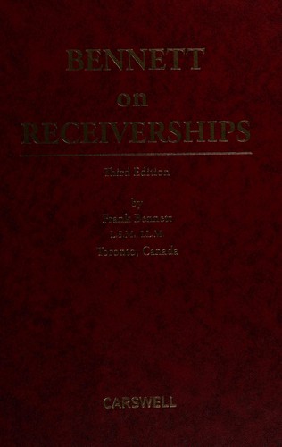 Cover for Bennett on receiverships