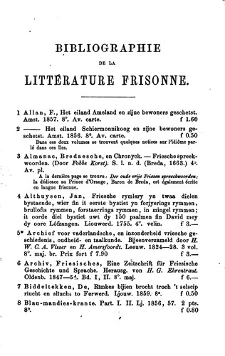 Cover for Essai d'une bibliographie de la littérature frisonne: catalogue des livres ...