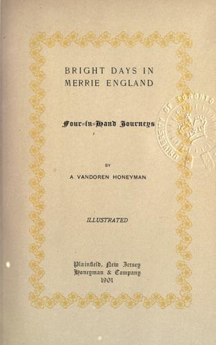 Cover for Bright days in merrie England
