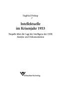Cover for Intellektuelle im Krisenjahr 1953: Enquete  uber die Lage der Intelligenz in der DDR