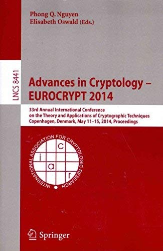 Cover for Advances in Cryptology - EUROCRYPT 2014