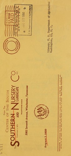 Cover for From the center of the south, the Southern Nursery and Landscape Co., Inc