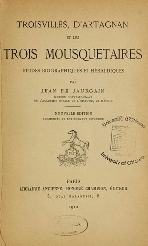Cover for Troisvilles, d'Artagnan et les Trois mousquetaires