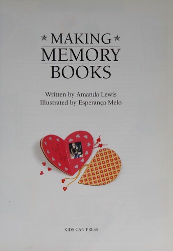 Cover for Making Memory Books (Kids Can Do It)