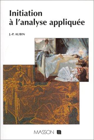 Cover for Initiation à l'analyse appliquée