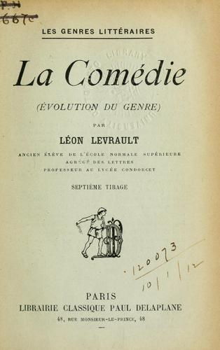 Cover for La comédie (évolution du genre)