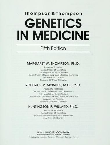 Cover for Thompson & Thompson Genetics in medicine