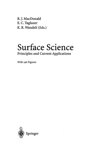Cover for Surface Science