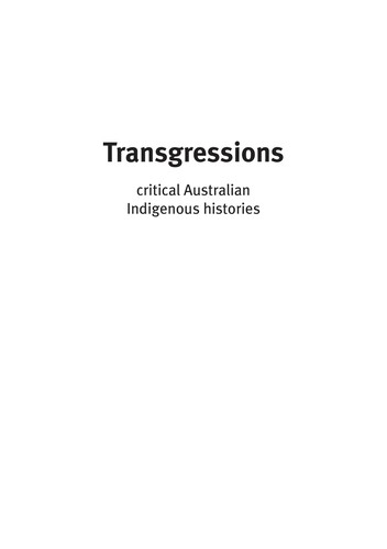 Cover for Transgressions