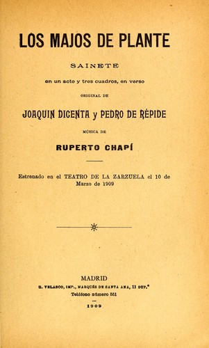 Cover for Los majos de plante