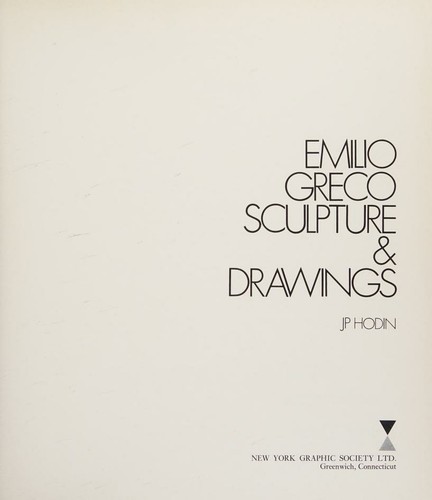 Cover for Emilio Greco sculpture & drawings