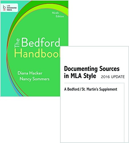 Cover for Bedford Handbook 9e paper & Documenting Sources in MLA Style