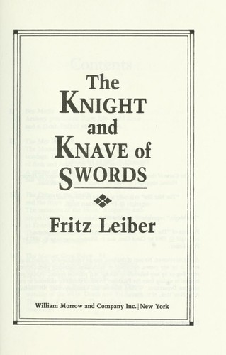 Cover for The knight and knave of swords