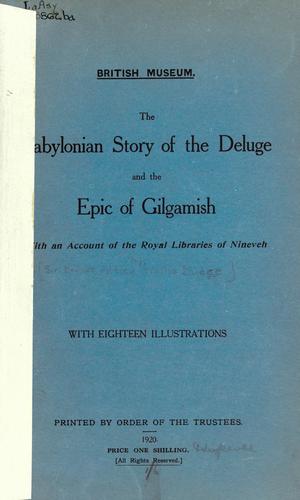Cover for The Babylonian story of the Deluge and the Epic of Gilgamish