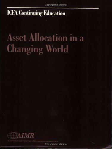 Cover for Asset allocation in a changing world