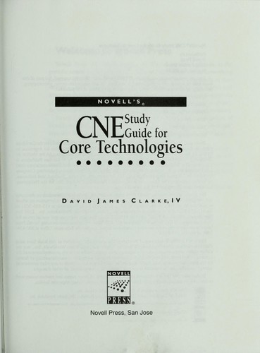 Cover for Novell's CNE studyguide for core technologies