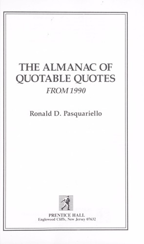 Cover for The Almanac of quotable quotes from 1990