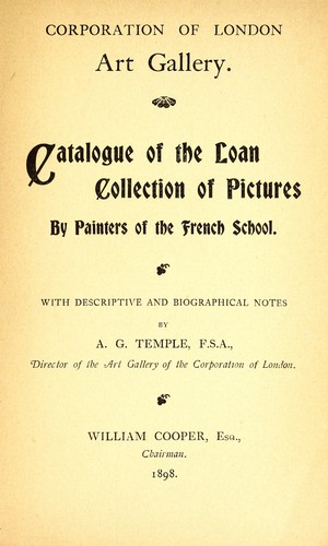 Cover for Catalogue of the loan collection of pictures by painters of the French school