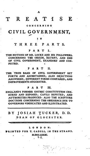 Cover for A Treatise Concerning Civil Government