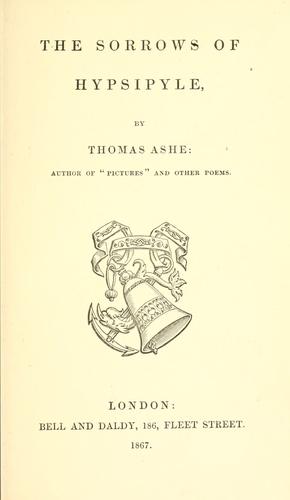 Cover for The sorrows of Hypsipyle