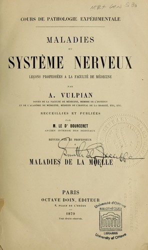 Cover for Maladies du système nerveux