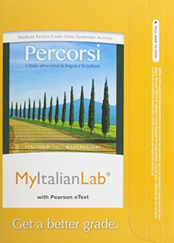 Cover for MyLab Italian with Pearson EText -- Access Code -- for Percorsi